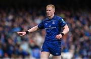 7 June 2025; Jamie Osborne of Leinster during the United Rugby Championship semi-final match between Leinster and Glasgow Warriors at the Aviva Stadium in Dublin. Photo by Seb Daly/Sportsfile
