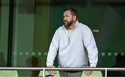 7 June 2025; British & Irish Lions head coach Andy Farrell during the United Rugby Championship semi-final match between Leinster and Glasgow Warriors at the Aviva Stadium in Dublin. Photo by Brendan Moran/Sportsfile