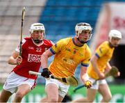 7 June 2025; Daniel McKelvey of Tipperary Gold in action against Scott Dunlea of Cork White during the Electric Ireland Celtic Challenge Corn Michael Hogan final match between Tipperary Gold and Cork White at FBD Semple Stadium in Thurles, Tipperary. Photo by Michael P Ryan/Sportsfile
