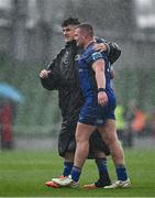 7 June 2025; Dan Sheehan, left, and Jack Boyle of Leinster after the United Rugby Championship semi-final match between Leinster and Glasgow Warriors at the Aviva Stadium in Dublin. Photo by Seb Daly/Sportsfile