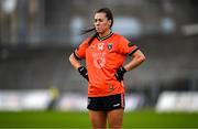 7 June 2025; Niamh Henderson of Armagh reacts after her side's draw in the TG4 All-Ireland Ladies Football Senior Championship Round 1 match between Meath and Armagh at Páirc Tailteann in Navan, Meath. Photo by Ben McShane/Sportsfile