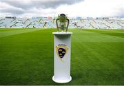 25 May 2025; A general view of the Mick Mackey cup before the Munster GAA Hurling Senior Championship Final match between Limerick and Cork at TUS Gaelic Grounds in Limerick. Photo by John Sheridan/Sportsfile