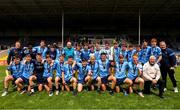 7 June 2025; Dublin players and management celebrate after the Electric Ireland Celtic Challenge Corn John Scott final match between Clare and Dublin at FBD Semple Stadium in Thurles, Tipperary. Photo by Michael P Ryan/Sportsfile