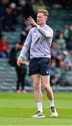 7 June 2025; William O'Donoghue of Limerick throws grass in the air to test the wind before the Munster GAA Hurling Senior Championship final match between Limerick and Cork at TUS Gaelic Grounds in Limerick. Photo by Piaras Ó Mídheach/Sportsfile