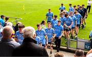 7 June 2025; Dublin players make their way to the podium to collect their medals after the Electric Ireland Celtic Challenge Corn John Scott final match between Clare and Dublin at FBD Semple Stadium in Thurles, Tipperary. Photo by Michael P Ryan/Sportsfile
