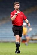 7 June 2025; Referee Cian Ryan during the Electric Ireland Celtic Challenge Corn John Scott final match between Clare and Dublin at FBD Semple Stadium in Thurles, Tipperary. Photo by Michael P Ryan/Sportsfile