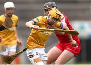 7 June 2025; Denis O’Callaghan of Tipperary Gold in action against Dean Murphy of Cork White during the Electric Ireland Celtic Challenge Corn Michael Hogan final match between Tipperary Gold and Cork White at FBD Semple Stadium in Thurles, Tipperary. Photo by Michael P Ryan/Sportsfile