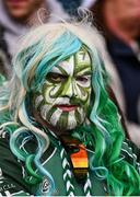 7 June 2025; A Limerick supporter at the Munster GAA Hurling Senior Championship final match between Limerick and Cork at TUS Gaelic Grounds in Limerick. Photo by Piaras Ó Mídheach/Sportsfile