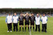 7 June 2025; Referee Eamonn Stapleton with his officals before  the Electric Ireland Celtic Challenge Corn Michael Hogan final match between Tipperary Gold and Cork White at FBD Semple Stadium in Thurles, Tipperary. Photo by Michael P Ryan/Sportsfile