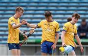 7 June 2025; Clare players after the Electric Ireland Celtic Challenge Corn John Scott final match between Clare and Dublin at FBD Semple Stadium in Thurles, Tipperary. Photo by Michael P Ryan/Sportsfile