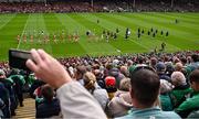 7 June 2025; A general view of the parade before the Munster GAA Hurling Senior Championship final match between Limerick and Cork at TUS Gaelic Grounds in Limerick. Photo by Piaras Ó Mídheach/Sportsfile