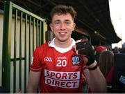 7 June 2025; Ethan Twomey of Cork celebrates after winning the Munster GAA Hurling Senior Championship final match between Limerick and Cork at TUS Gaelic Grounds in Limerick. Photo by John Sheridan/Sportsfile