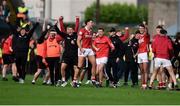 7 June 2025; Cork players including Brian Hayes, centre celebrate during the penalty shoot-out during the Munster GAA Hurling Senior Championship final match between Limerick and Cork at TUS Gaelic Grounds in Limerick. Photo by John Sheridan/Sportsfile