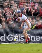 7 June 2025; Cork goalkeeper Patrick Collins celebrates after saving a penalty from Tom Morrissey of Limerick in the penalty shoot-out of the Munster GAA Hurling Senior Championship final match between Limerick and Cork at TUS Gaelic Grounds in Limerick. Photo by Piaras Ó Mídheach/Sportsfile