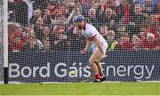 7 June 2025; Cork goalkeeper Patrick Collins celebrates after saving a penalty from Tom Morrissey of Limerick in the penalty shoot-out of the Munster GAA Hurling Senior Championship final match between Limerick and Cork at TUS Gaelic Grounds in Limerick. Photo by Piaras Ó Mídheach/Sportsfile