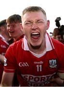 7 June 2025; Shane Barrett of Cork celebrates after his side's victory in the Munster GAA Hurling Senior Championship final match between Limerick and Cork at TUS Gaelic Grounds in Limerick. Photo by Piaras Ó Mídheach/Sportsfile