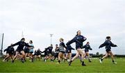 8 June 2025; Waterford players warm-up before the TG4 All-Ireland Senior Championship match between Waterford and Dublin at Dungarvan GAA Club in Dungarvan, Waterford. Photo by Seb Daly/Sportsfile