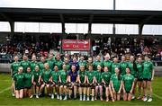 8 June 2025; The Limerick team before the LGFA All-Ireland U14 Bronze Final match between Limerick and Armagh at Coralstown/Kinnegad GAA in Westmeath. Photo by Ben McShane/Sportsfile