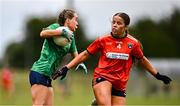 8 June 2025; Action during the LGFA All-Ireland U14 Bronze Final match between Limerick and Armagh at Coralstown/Kinnegad GAA in Westmeath. Photo by Ben McShane/Sportsfile