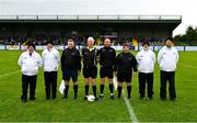 8 June 2025; Referee Declan Carolan, fourth from left, and his officials before the LGFA All-Ireland U14 Gold Final match between Dublin and Kerry at Nenagh Éire Óg GAA Club in Nenagh, Tipperary. Photo by Tyler Miller/Sportsfile