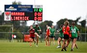 8 June 2025; Action during the LGFA All-Ireland U14 Bronze Final match between Limerick and Armagh at Coralstown/Kinnegad GAA in Westmeath. Photo by Ben McShane/Sportsfile