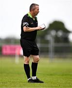 8 June 2025; Referee Anthony Campbell during the LGFA All-Ireland U14 Bronze Final match between Limerick and Armagh at Coralstown/Kinnegad GAA in Westmeath. Photo by Ben McShane/Sportsfile