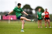 8 June 2025; Action during the LGFA All-Ireland U14 Bronze Final match between Limerick and Armagh at Coralstown/Kinnegad GAA in Westmeath. Photo by Ben McShane/Sportsfile