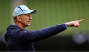 7 June 2025; Leinster head coach Leo Cullen before the United Rugby Championship semi-final match between Leinster and Glasgow Warriors at the Aviva Stadium in Dublin. Photo by Seb Daly/Sportsfile