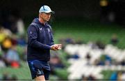 7 June 2025; Leinster head coach Leo Cullen before the United Rugby Championship semi-final match between Leinster and Glasgow Warriors at the Aviva Stadium in Dublin. Photo by Seb Daly/Sportsfile