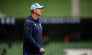 7 June 2025; Leinster head coach Leo Cullen before the United Rugby Championship semi-final match between Leinster and Glasgow Warriors at the Aviva Stadium in Dublin. Photo by Seb Daly/Sportsfile