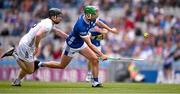 8 June 2025; Mark Dowling of Laois is tackled by Cian Boran of Kildare during the Joe McDonagh Cup final match between Kildare and Laois at Croke Park in Dublin. Photo by Ray McManus/Sportsfile