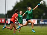 8 June 2025; Action during the LGFA All-Ireland U14 Bronze Final match between Limerick and Armagh at Coralstown/Kinnegad GAA in Westmeath. Photo by Ben McShane/Sportsfile
