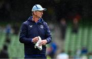 7 June 2025; Leinster head coach Leo Cullen before the United Rugby Championship semi-final match between Leinster and Glasgow Warriors at the Aviva Stadium in Dublin. Photo by Seb Daly/Sportsfile