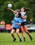 8 June 2025; Sophie McIntyre of Dublin in action against Áine O'Neill of Waterford during the TG4 All-Ireland Senior Championship match between Waterford and Dublin at Dungarvan GAA Club in Dungarvan, Waterford. Photo by Seb Daly/Sportsfile