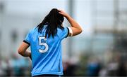 8 June 2025; Sinéad Goldrick of Dublin reacts after scoring an own goal during the TG4 All-Ireland Senior Championship match between Waterford and Dublin at Dungarvan GAA Club in Dungarvan, Waterford. Photo by Seb Daly/Sportsfile
