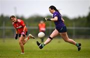 8 June 2025; Action during the LGFA All-Ireland U14 Bronze Final match between Limerick and Armagh at Coralstown/Kinnegad GAA in Westmeath. Photo by Ben McShane/Sportsfile