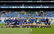 8 June 2025; The Laois squad before the Joe McDonagh Cup final match between Kildare and Laois at Croke Park in Dublin. Photo by Ray McManus/Sportsfile