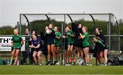 8 June 2025; Limerick players react to an interception during the LGFA All-Ireland U14 Bronze Final match between Limerick and Armagh at Coralstown/Kinnegad GAA in Westmeath. Photo by Ben McShane/Sportsfile