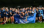8 June 2025; Dublin players celebrate with the cup after the LGFA All-Ireland U14 Gold Final match between Dublin and Kerry at Nenagh Éire Óg GAA Club in Nenagh, Tipperary. Photo by Tyler Miller/Sportsfile