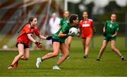 8 June 2025; Action during the LGFA All-Ireland U14 Bronze Final match between Limerick and Armagh at Coralstown/Kinnegad GAA in Westmeath. Photo by Ben McShane/Sportsfile
