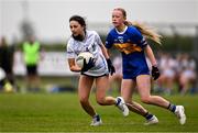8 June 2025; Action during the LGFA All-Ireland U14 Silver Final match between Tipperary and Cavan at Coralstown/Kinnegad GAA in Westmeath. Photo by Ben McShane/Sportsfile