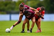 8 June 2025; Action from the LGFA All-Ireland U14 Platinum Final match between Cork and Galway at Nenagh Éire Óg GAA Club in Nenagh, Tipperary. Photo by Tyler Miller/Sportsfile