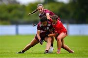 8 June 2025; Action from the LGFA All-Ireland U14 Platinum Final match between Cork and Galway at Nenagh Éire Óg GAA Club in Nenagh, Tipperary. Photo by Tyler Miller/Sportsfile