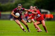 8 June 2025; Action from the LGFA All-Ireland U14 Platinum Final match between Cork and Galway at Nenagh Éire Óg GAA Club in Nenagh, Tipperary. Photo by Tyler Miller/Sportsfile