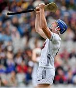 8 June 2025; Daire Guerin of Kildare celebrates at the final whistle of the Joe McDonagh Cup final match between Kildare and Laois at Croke Park in Dublin. Photo by Ramsey Cardy/Sportsfile