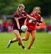 8 June 2025; Action from the LGFA All-Ireland U14 Platinum Final match between Cork and Galway at Nenagh Éire Óg GAA Club in Nenagh, Tipperary. Photo by Tyler Miller/Sportsfile