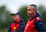 8 June 2025; Cork manager Ioannis O'Connell during the LGFA All-Ireland U14 Platinum Final match between Cork and Galway at Nenagh Éire Óg GAA Club in Nenagh, Tipperary. Photo by Tyler Miller/Sportsfile
