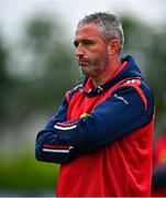 8 June 2025; Cork manager Ioannis O'Connell during the LGFA All-Ireland U14 Platinum Final match between Cork and Galway at Nenagh Éire Óg GAA Club in Nenagh, Tipperary. Photo by Tyler Miller/Sportsfile