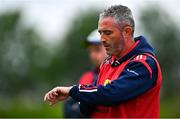 8 June 2025; Cork manager Ioannis O'Connell during the LGFA All-Ireland U14 Platinum Final match between Cork and Galway at Nenagh Éire Óg GAA Club in Nenagh, Tipperary. Photo by Tyler Miller/Sportsfile