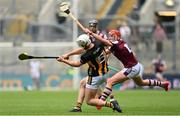 8 June 2025; Mikey Carey of Kilkenny in action against Conor Whelan of Galway during the Leinster GAA Senior Hurling Championship final match between Kilkenny and Galway at Croke Park in Dublin. Photo by Ramsey Cardy/Sportsfile
